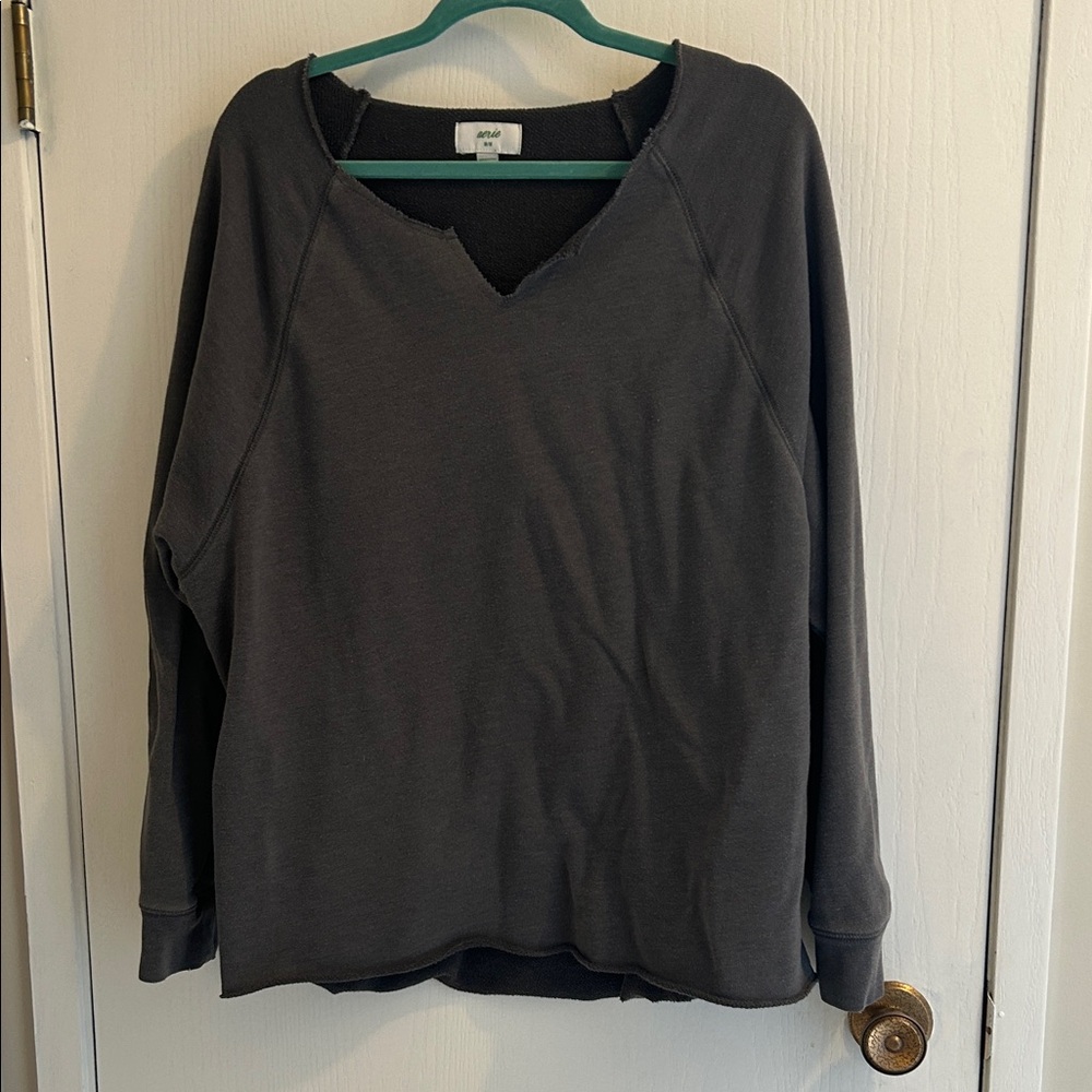Aerie Charcoal and Mint Sweatshirt